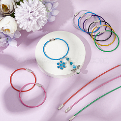 32Pcs 8 Colors Heavy Duty Stainless Steel Wire Cable Keychains&nbsp;FIND-UN0009-29
