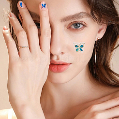 6 Sheets 2 Styles Butterfly Pattern PET Plastic Nail Art Stickers&nbsp;DIY-HS0002-06