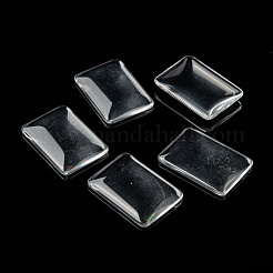 Transparent Rectangle Glass Cabochons&nbsp;X-GGLA-R025-33x23