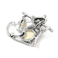 Cat & Fish Plastic Alloy Brooch&nbsp;JEWB-K039-09AS