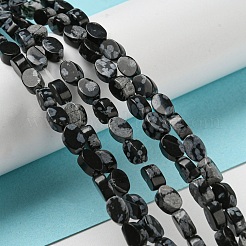 Natural Snowflake Obsidian Beads Strands&nbsp;G-M420-H11-03