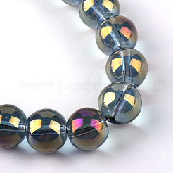Electroplate Glass Beads Strands&nbsp;X-EGLA-Q062-8mm-A03