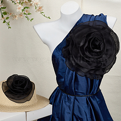 2Pcs 2 Styles Organza Flower Brooches&nbsp;JEWB-FG0001-58A