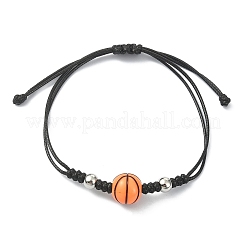 Acrylic Sports Ball Braided Bead Bracelets&nbsp;BJEW-TA00331