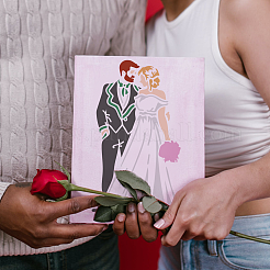 1 Set Wedding Theme PET Hollow Out Drawing Painting Stencils&nbsp;DIY-MA0004-94