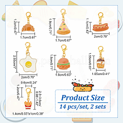 Food Theme Pendant Stitch Markers&nbsp;HJEW-AB00376