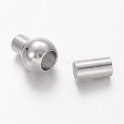 Brass Magnetic Clasps with Glue-in Ends&nbsp;KK-G230-4mm-P-NF