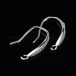 Anti-Tarnish Rhodium Plated 925 Sterling Silver Earring Hooks&nbsp;LS-STER-K168-096P