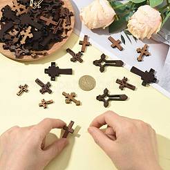60Pcs 6 Styles Religion Wood Pendants&nbsp;WOOD-FS0002-51