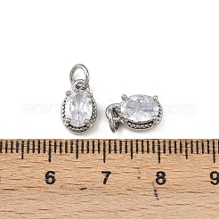 Brass Micro Pave Cubic Zirconia Pendants&nbsp;KK-H524-03P