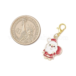 Christmas Alloy Enamel Pendant Decorations&nbsp;HJEW-JM03524