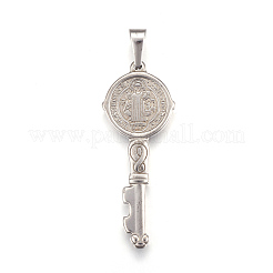 Non-Tarnish 304 Stainless Steel Big Pendants&nbsp;STAS-L210-02P