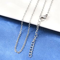 Non-Tarnish 304 Stainless Steel Cable Chain Necklaces&nbsp;NJEW-M176-14-A