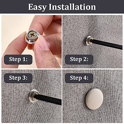 20Sets Leather Car Roof Buckle Fastener&nbsp;IFIN-GF0001-65C