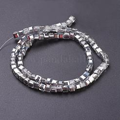 Electroplate Glass Beads Strands&nbsp;EGLA-D018-4x4mm-19