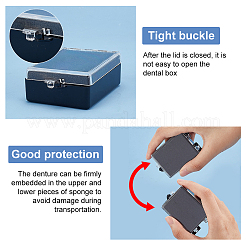 Rectangle Plastic Denture Storage Boxes&nbsp;CON-WH0084-69B