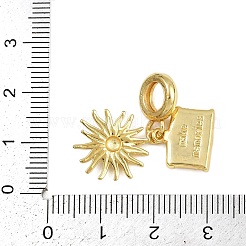 Brass Sun Camera European Dangle Charms&nbsp;KK-I352-32G