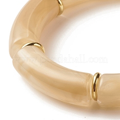Acrylic Tube Beaded Stretch Bracelets&nbsp;X-BJEW-JB07774-02
