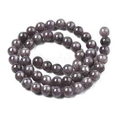 Natural Dyed Yellow Jade Gemstone Bead Strands&nbsp;G-R271-6mm-Y23