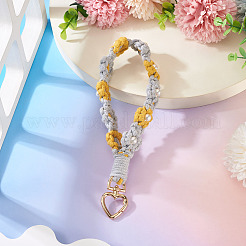 Cotton Braided Flower Pendant Decorations&nbsp;AJEW-TAC0030-032G-12