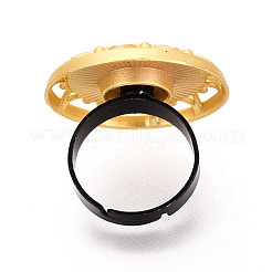 Adjustable Alloy & Iron Bezel Cup Ring Base with Rotatable Tray&nbsp;MAK-T012-12G