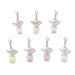 Tulip Angel ABS Plastic Imitation Pearl & Glass Pendants Decorations&nbsp;HJEW-JM03595