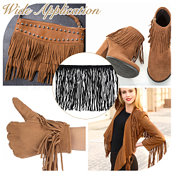 2M PU Leather Suede Fringe Trim&nbsp;DIY-HS0002-24A