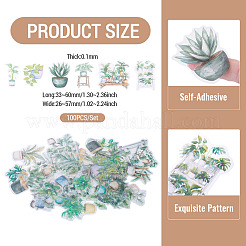 100Pcs Story of Four Seasons PET Stickers Self-Adhesive Stickers&nbsp;DIY-TA0003-69C