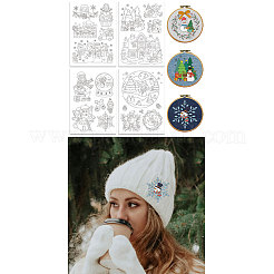 4 Sheets 11.6x8.2 Inch Stick and Stitch Embroidery Patterns&nbsp;DIY-WH0455-237