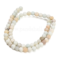 Natural Frosted Flower Amazonite Beads Strands&nbsp;GG-CBA6382-A04-6mm-02