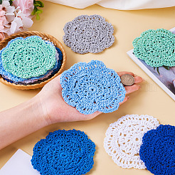 12Pcs 6 Colors Handmade Polyester Cotton Table Mats&nbsp;AJEW-MB0001-08