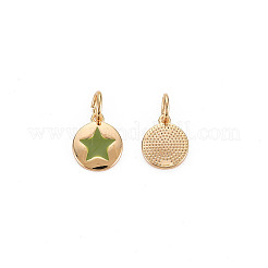 Brass Enamel Charms&nbsp;X-KK-S356-671G-NF