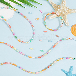 4 Strands Natural Freshwater Shell Dyed Beads Strands&nbsp;SHEL-SC0001-76