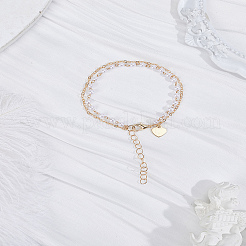 1Pc Alloy Double Layer Charm Bracelets&nbsp;BJEW-LP0004-07