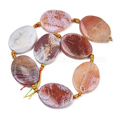 Natural Fire Crackle Agate Beads Strands&nbsp;G-P605-L03-01D