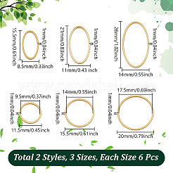 36Pcs 6 Style 304 Stainless Steel Linking Rings&nbsp;STAS-UN0041-37