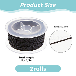 2 Rolls Polyester Braided Cords&nbsp;OCOR-DC0001-30B