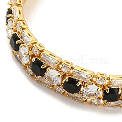 Rack Plating Brass Micro Pave Cubic Zirconia Link Chain Bracelets&nbsp;BJEW-Q771-04G