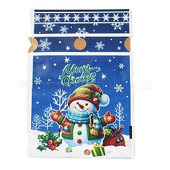 Christmas Snowman Plastic Packing Pouches Drawstring Bags&nbsp;ABAG-Q053-03A