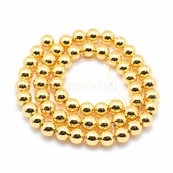 Electroplate Non-magnetic Synthetic Hematite Beads Strands&nbsp;G-L485-01D-G