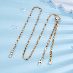 Zinc Alloy Phone Hand Strap Chains Adjustable Diagonal Chain wave Clip&nbsp;FIND-WH0260-56LG