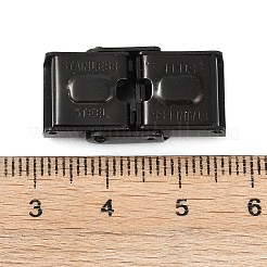 Ion Plating(IP) 201 Stainless Steel Watch Band Clasps&nbsp;STAS-C006-1-02B