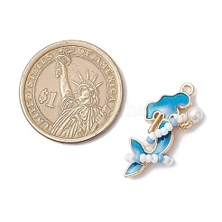 Alloy Enamel Mermaid Pendants&nbsp;PALLOY-MZ00730-02