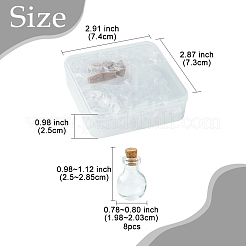 8Pcs Round Glass Bottle for Bead Containers&nbsp;BOTT-FS0001-03