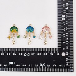 24Pcs 3 Colors Alloy Enamel Pendants&nbsp;FIND-SZ0005-87