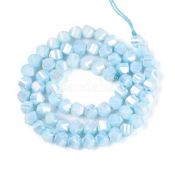 Anti-Tarnish Electroplate Glass Beads Strands&nbsp;GLAA-T025-6mm-14C
