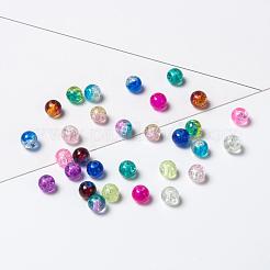18 Colors Spray Painted Crackle Glass Beads&nbsp;CCG-JQ0001-02-8mm