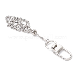 304 Stainless Steel Macrame Pouch Empty Stone Holder Pendant Decorations&nbsp;HJEW-JM04378-02