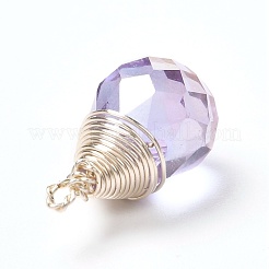 Transparent Glass Charms&nbsp;PALLOY-JF00853-02