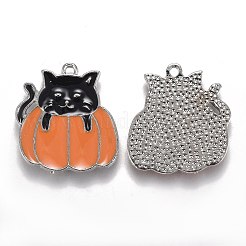Autumn Theme Alloy Enamel Pendants&nbsp;ENAM-J649-06P-01